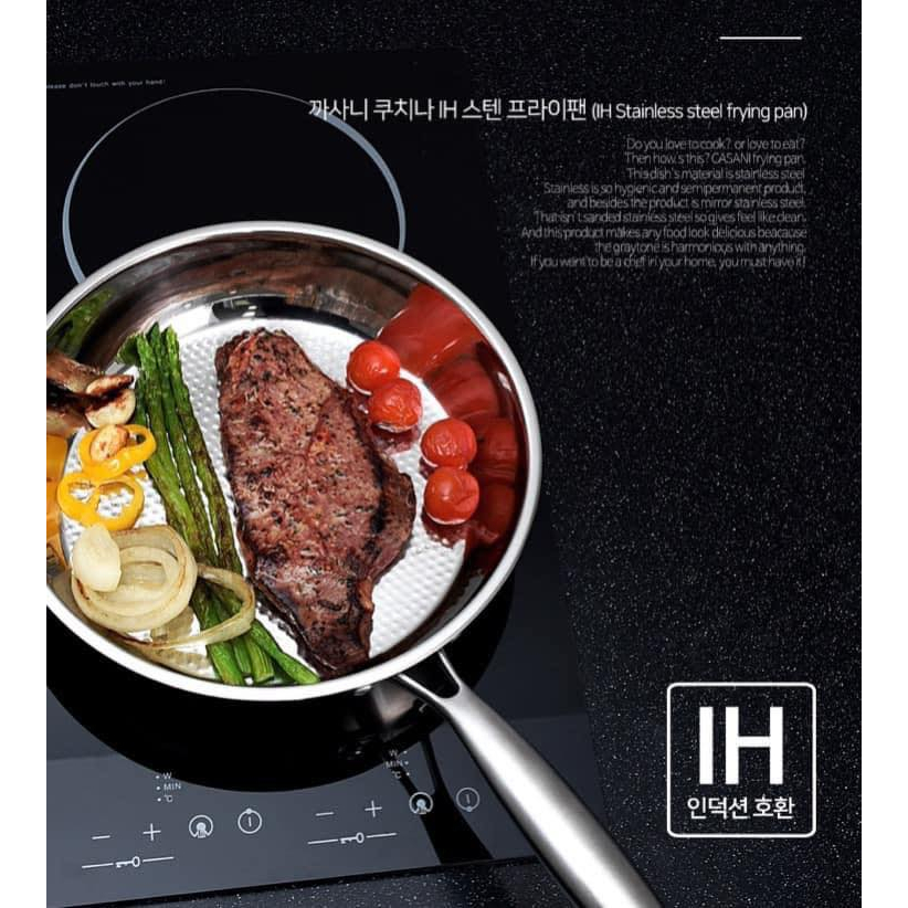 Chảo inox Casani đủ 3 size 20/26/28cm