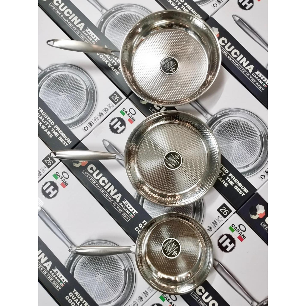 Chảo inox Casani đủ 3 size 20/26/28cm