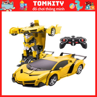 Đồ chơi ô tô điều khiển biến hình Robot, Đồ chơi Robot biến hình, Đồ chơi trẻ em điều khiển từ xa biến hình Robot