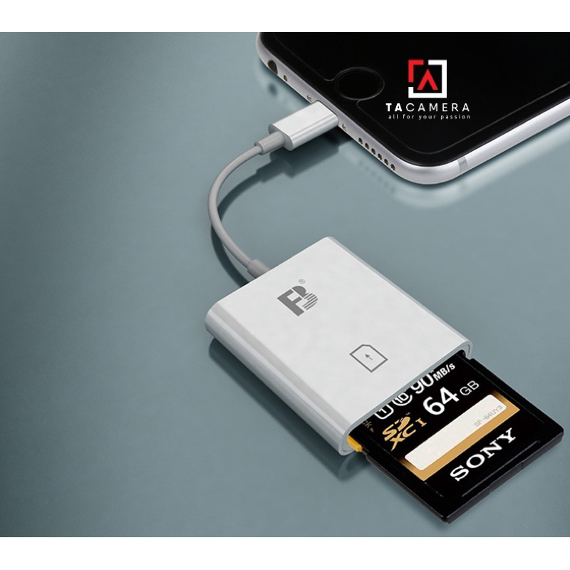 Đầu đọc thẻ nhớ - OTG FB11 Cổng Lightning Cho Điện ThoạI - Ipad IOS - Hỗ Trợ thẻ SD (BH 3T)