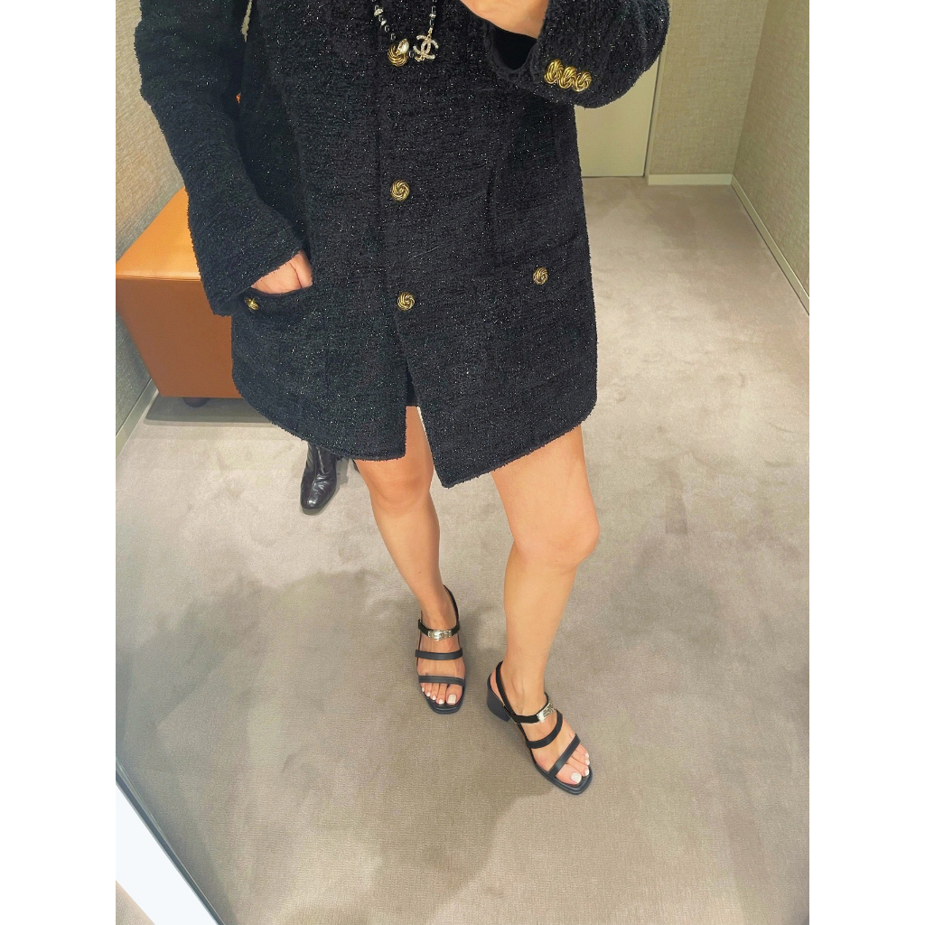 Giày Sandal AS 3 Dây Ngang Khoá Khuy Gài Cao 5p VNXK