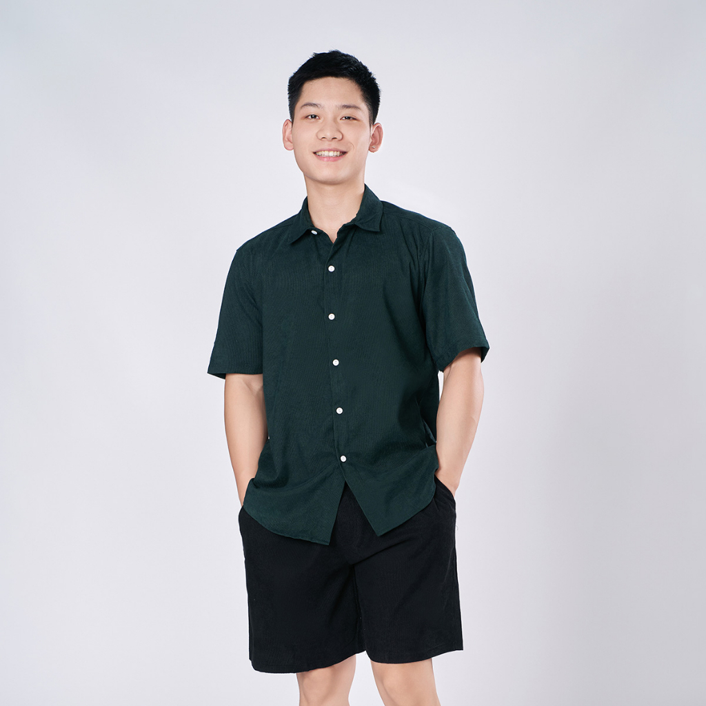 Bộ quần áo cộc tay nam chất liệu nhung tăm ROUGH Form Regular