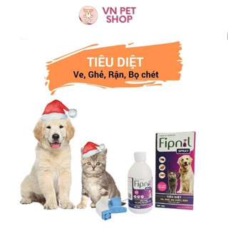 VB Pharma thuốc xịt  Fipnil spray trị bọ chét ve ghẻ chấy rận trên chó mèo chai 100ml và 250ml