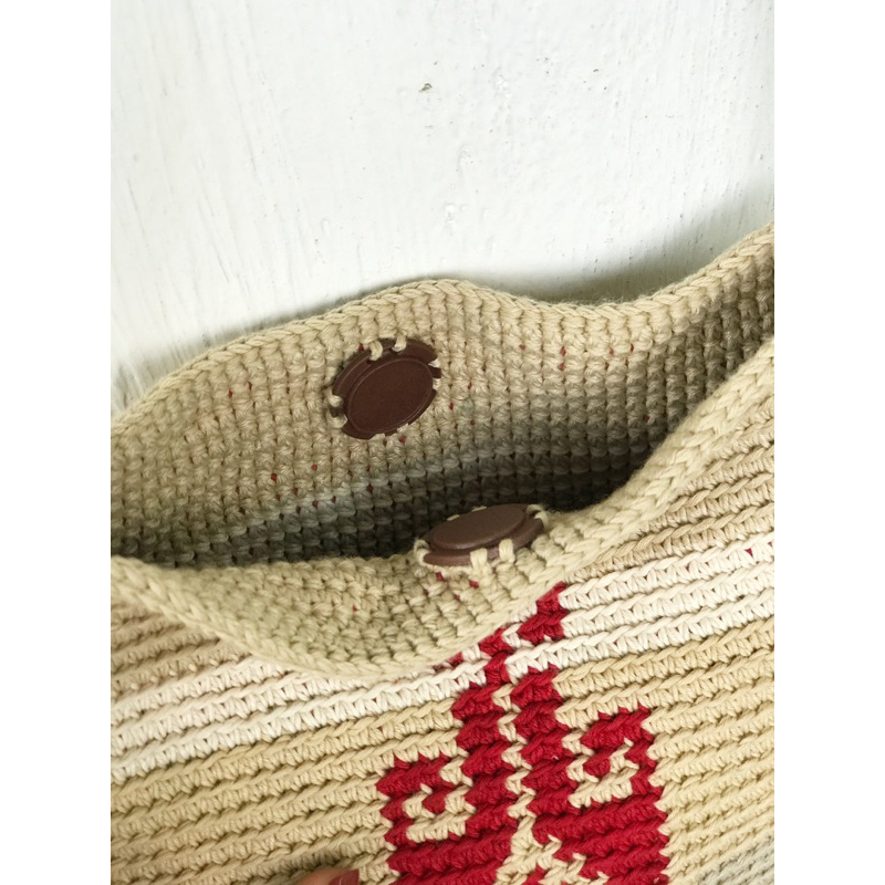Túi đeo chéo móc len handmade