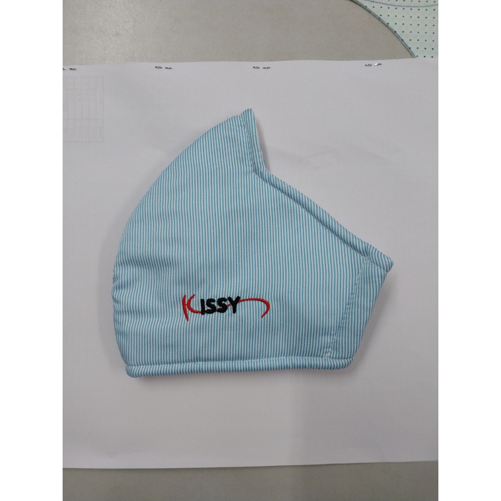 Khẩu Trang Vải 3 Lớp Kissy Người Lớn Size L Cho Nam Họa Tiết Kẻ Sọc Chống Nắng Và Chống Bụi Mịn Hiệu Quả