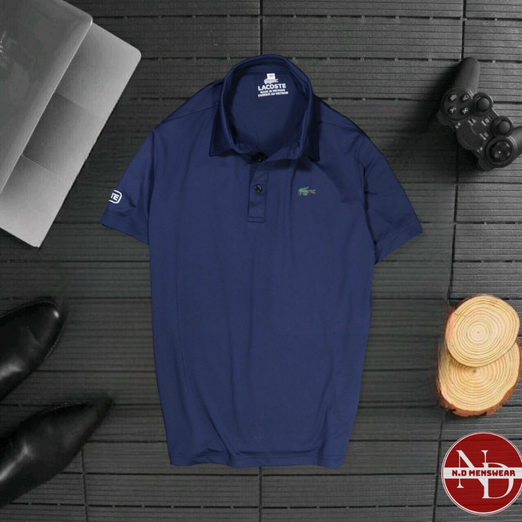 ÁO THUN NAM THỂ THAO CỔ BẺ CHẤT THUN LẠNH LOGO CÁ SẤU - N.D FASHION