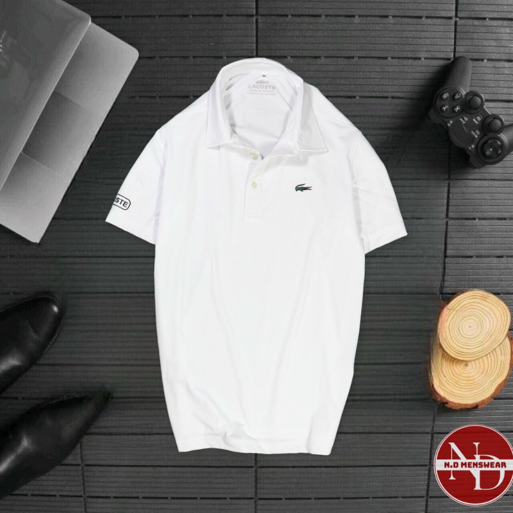 ÁO THUN NAM THỂ THAO CỔ BẺ CHẤT THUN LẠNH LOGO CÁ SẤU - N.D FASHION