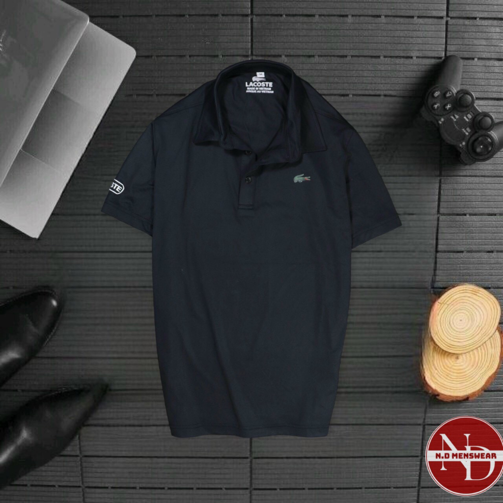 ÁO THUN NAM THỂ THAO CỔ BẺ CHẤT THUN LẠNH LOGO CÁ SẤU - N.D FASHION