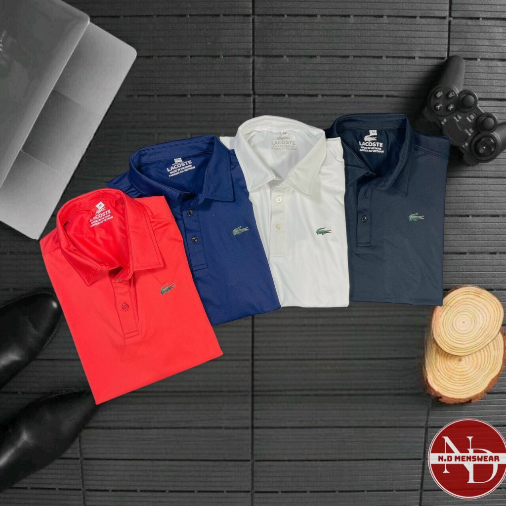 ÁO THUN NAM THỂ THAO CỔ BẺ CHẤT THUN LẠNH LOGO CÁ SẤU - N.D FASHION