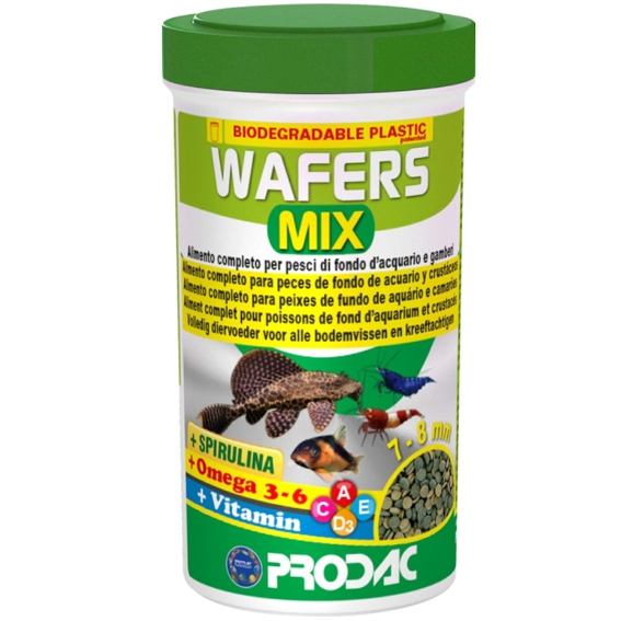 Prodac WAFERS MIX thức ăn CHÌM Tổng Hợp Cho Tép & Cá Tầng Đáy hủ 100ml