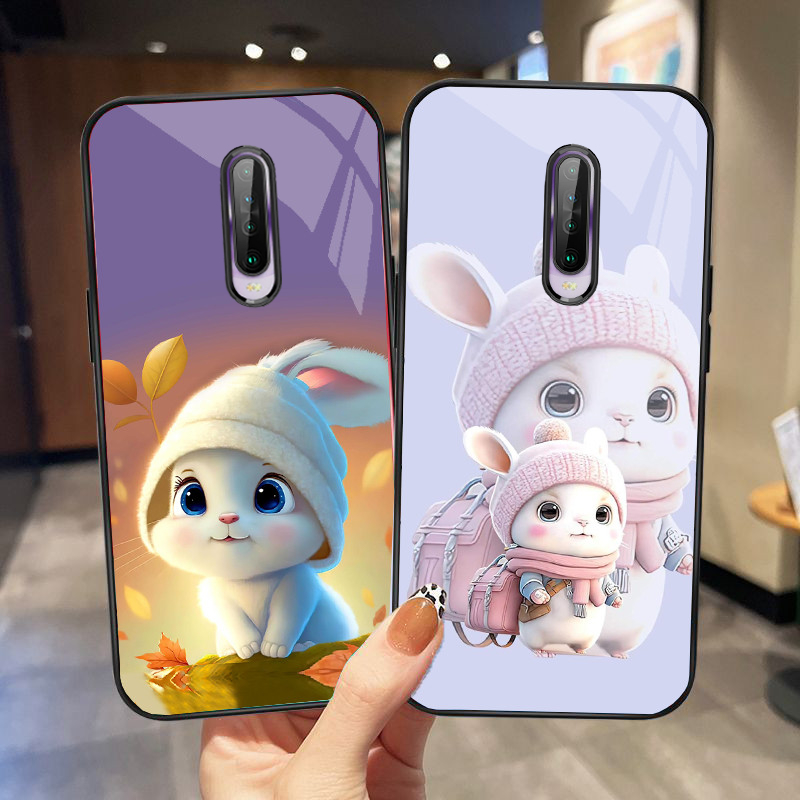 Ốp Lưng XIAOMI REDMI K30, K30 5G Mặt kính hình thỏ ngộ nghĩnh, thiết kế độc quyền