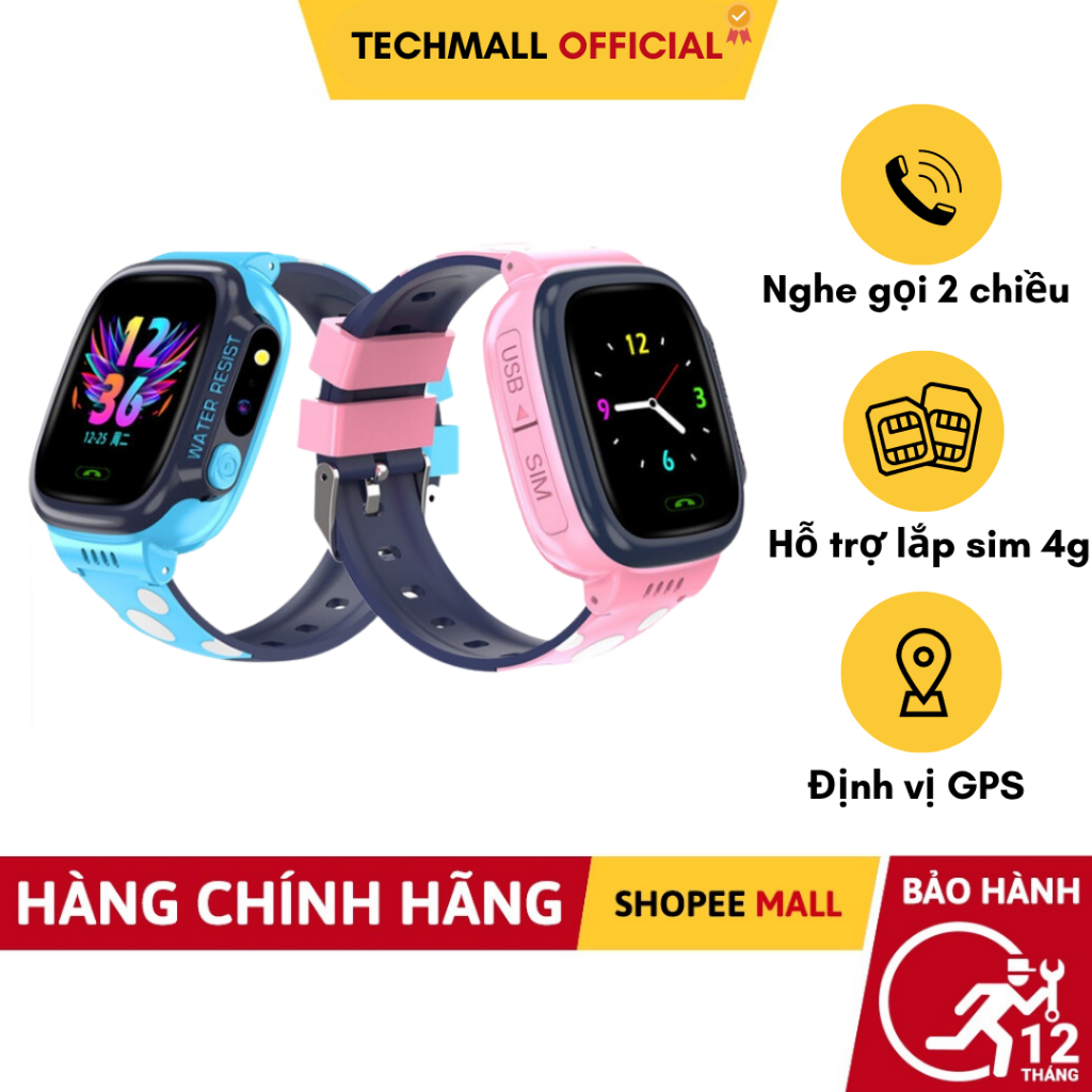 Đồng Hồ Thông Minh Trẻ Em Y92 , Hỗ Trợ Lắp Sim , Nghe Gọi , Nhận Thông Báo - TECHMALL.Official