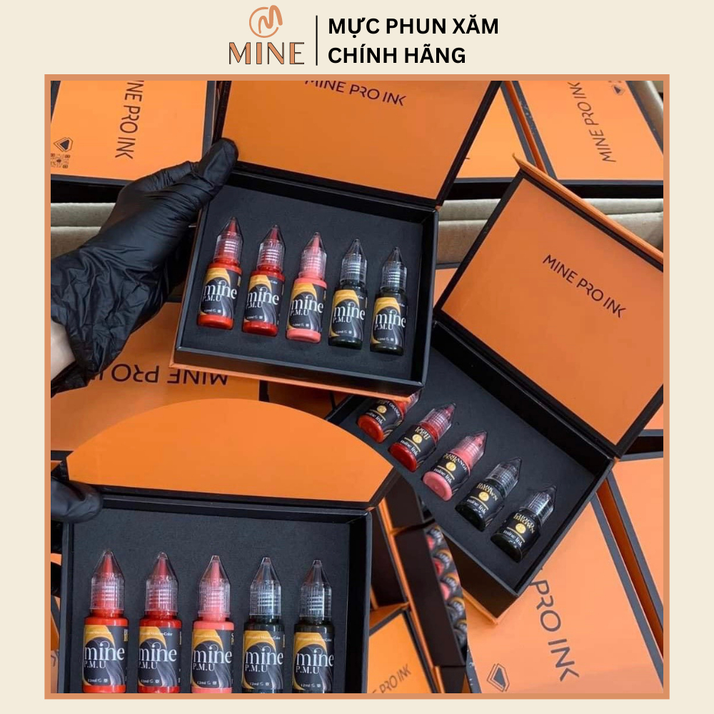 Mực Phun Xăm Chính Hãng Mine Pro Ink Chuẩn Master Sánh Mịn, Bong Nhanh, Bám Đậm
