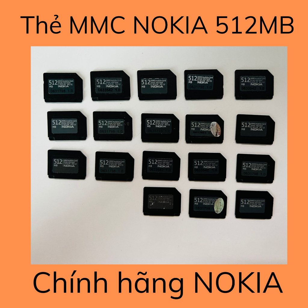 Thẻ NOKIA MMC 512Mb CHO 7610, 6230, N70, N72, Ngage…