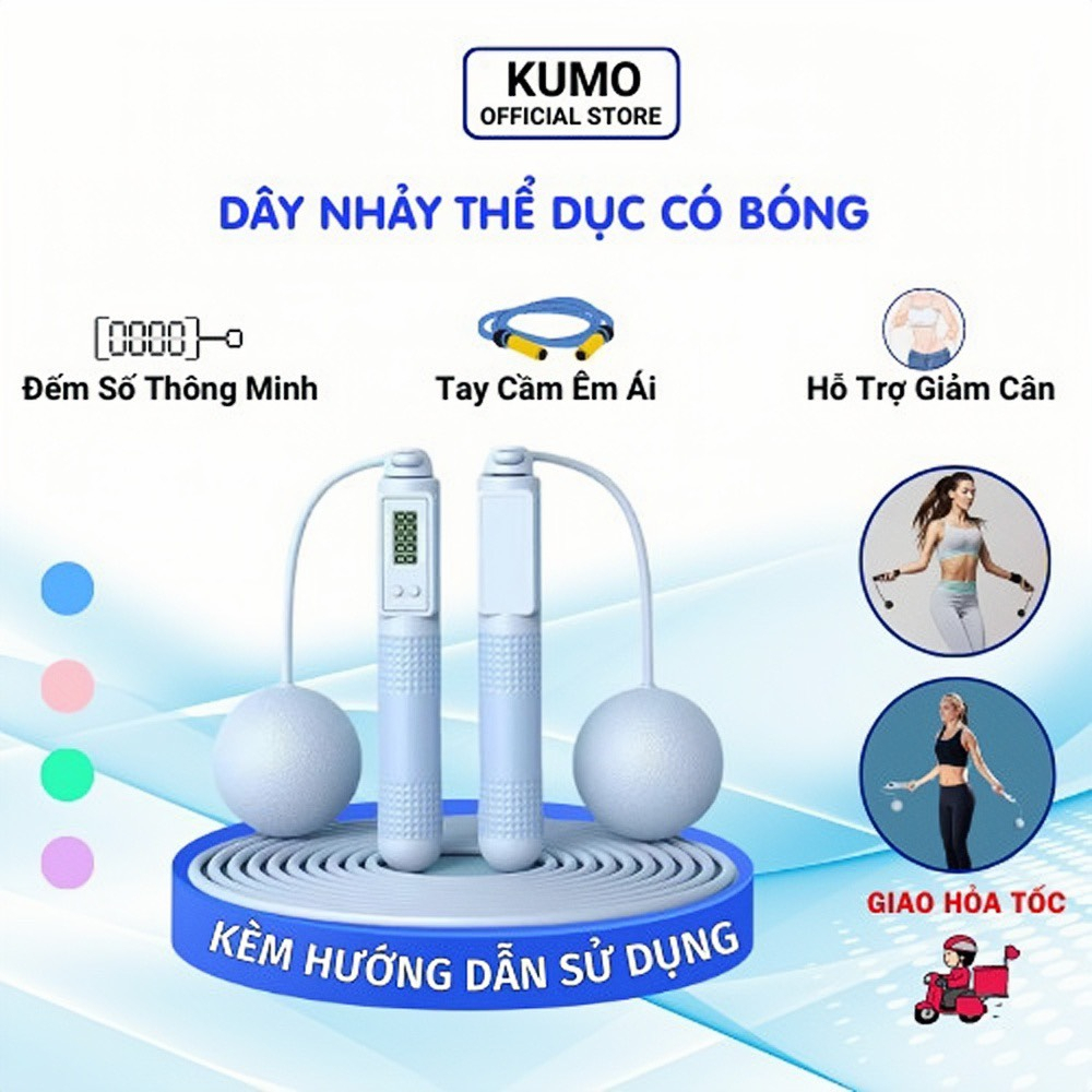 Dây Nhảy Đếm Số Dây Tập Thể Lực Không Dây Đồ Dùng Thể Thao Cao Cấp