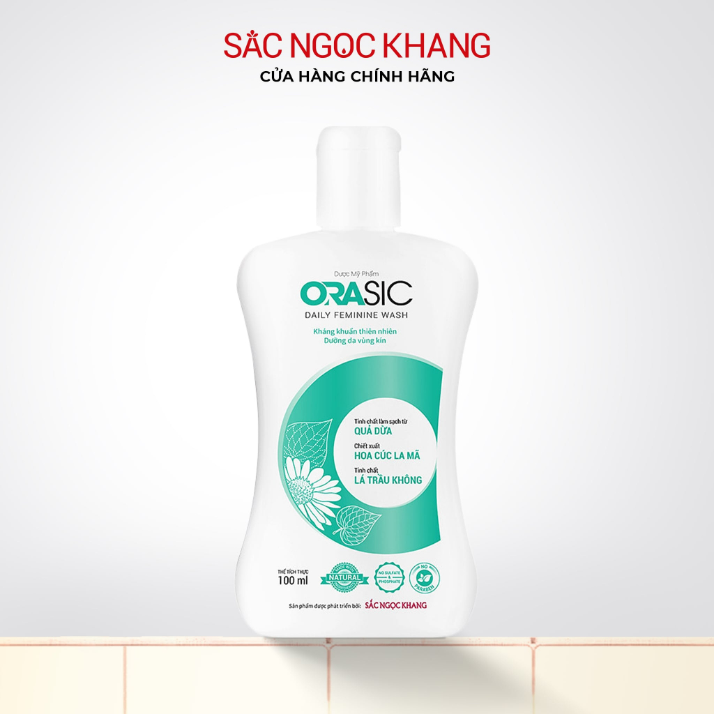 Dung dịch vệ sinh phụ nữ ORASIC Sắc Ngọc Khang_Tinh chất lá trầu không 100ml