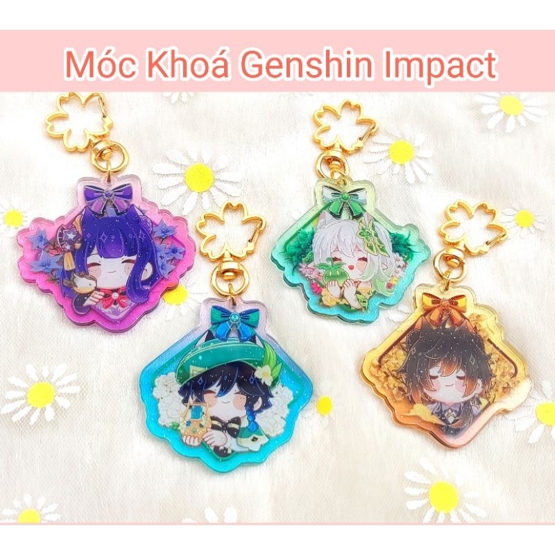 Móc khoá keychain Genshin Impact 4 mẫu