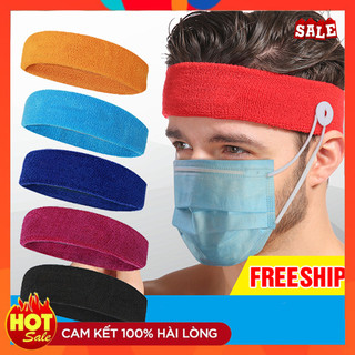 Băng đô cài tóc chất liệu cotton co giãn - chặn mồ hôi phong cách thể thao