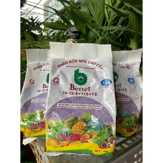 Phân bón npk 16-12-8-11s+te, npk better tím 1kg
