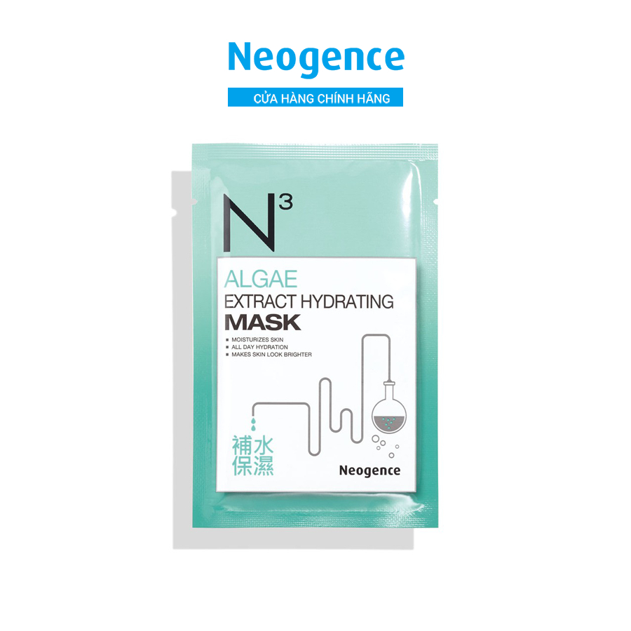 Mặt nạ Neogence N3 dưỡng ẩm tăng đàn hồi cho da chiết xuất Tảo biển - 1 miếng x 30ml