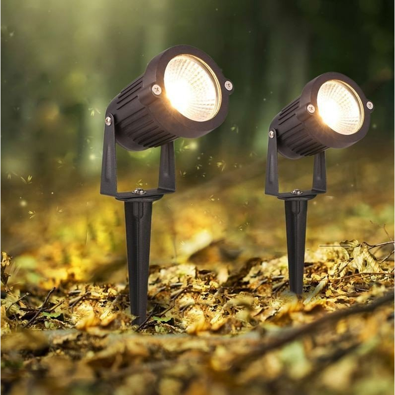 Đèn cắm cỏ led sân vườn dùng điện trang trí ngoại thất sang trọng (Bao gồm cột cắm đất và đế bắt cột).