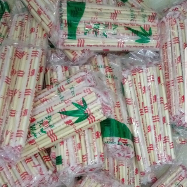 Đũa Tre Dùng 1 Lần, Đũa Tre Sạch Màu Tự Nhiên, Không Tẩy Trắng Tiện Dụng Qui Cách 16-17 Đôi/Gói
