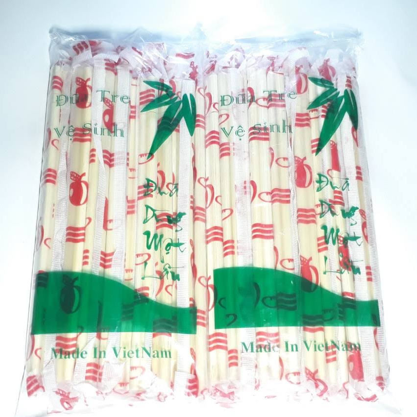 Đũa Tre Dùng 1 Lần, Đũa Tre Sạch Màu Tự Nhiên, Không Tẩy Trắng Tiện Dụng Qui Cách 16-17 Đôi/Gói