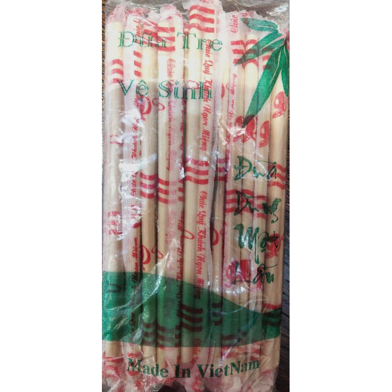 Đũa Tre Dùng 1 Lần, Đũa Tre Sạch Màu Tự Nhiên, Không Tẩy Trắng Tiện Dụng Qui Cách 16-17 Đôi/Gói