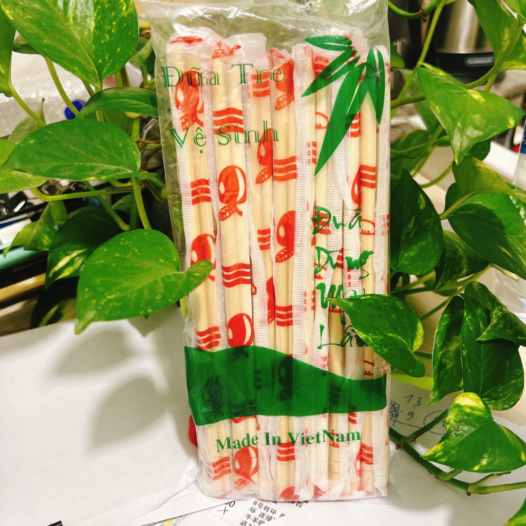 Đũa Tre Dùng 1 Lần, Đũa Tre Sạch Màu Tự Nhiên, Không Tẩy Trắng Tiện Dụng Qui Cách 16-17 Đôi/Gói