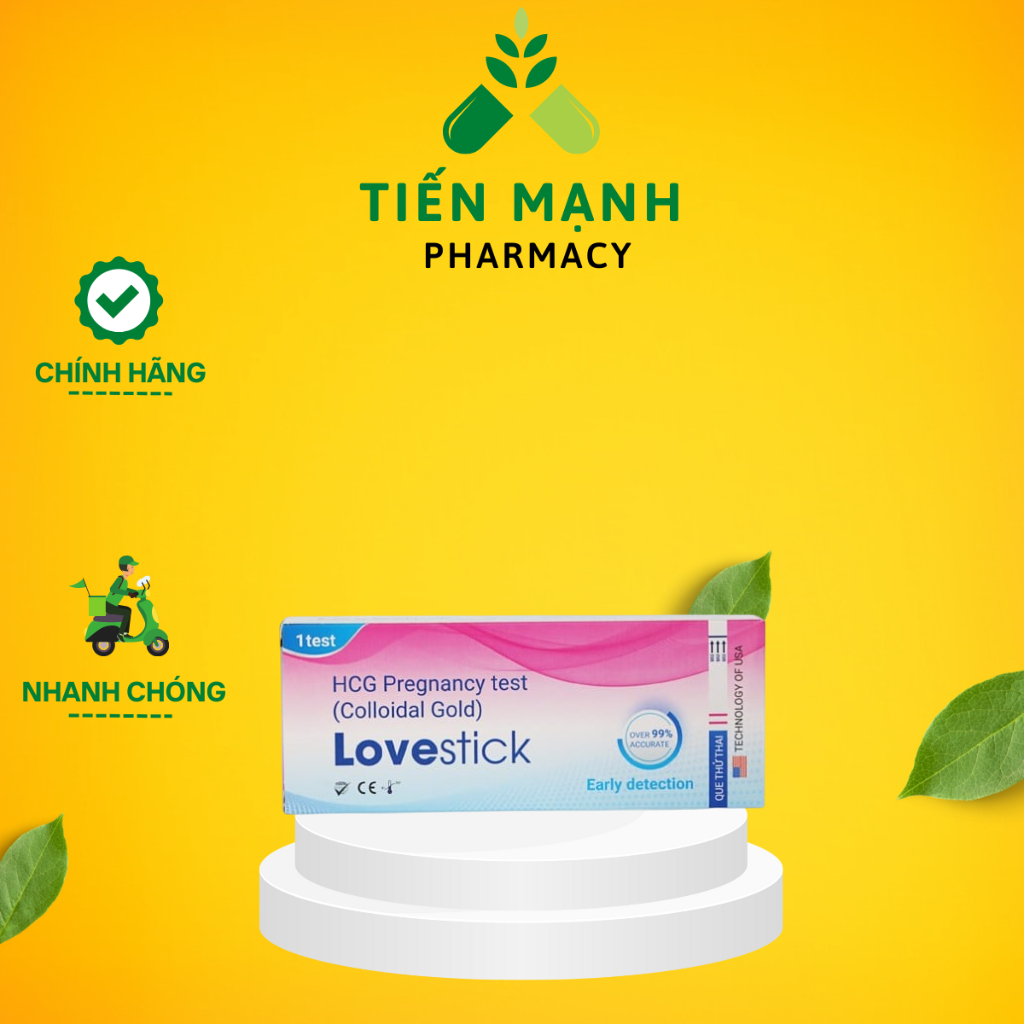 Que thử thai Lovestick - Giúp thử thai chính xác và hiệu quả - Hộp 1 que - Nhà thuốc Tiến Mạnh