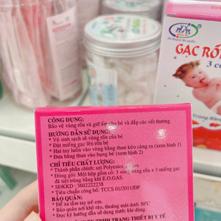 Băng Rốn Đông Fa, Gạc Rốn Cho Trẻ Sơ Sinh (Hộp 3 Miếng)