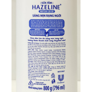 Sữa Tắm Dưỡng Da Hazeline 800gr