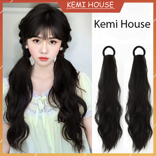 Đuôi tóc giả dài xoăn phong cách Hàn Quốc, Tóc giả nữ cột đuôi tiện lợi