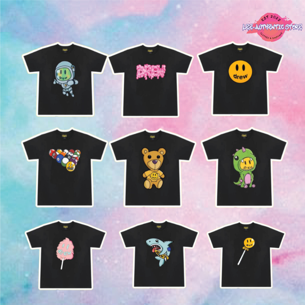 Áo thun tay lỡ mặt cười DR *E.W House unisex nam nữ form rộng oversize chất liệu Cotton 100%