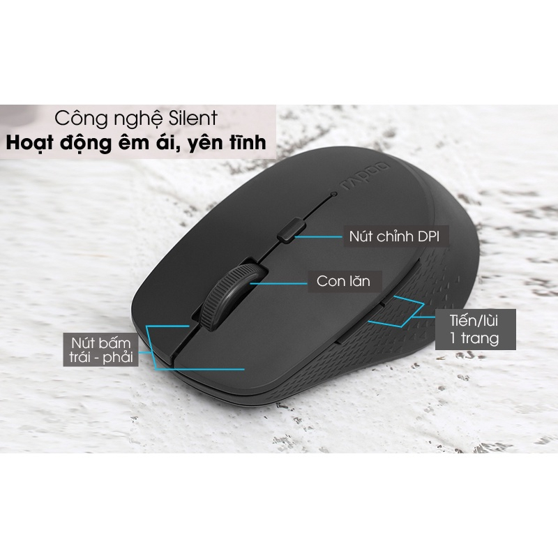 Chuột không dây Silent Rapoo M300