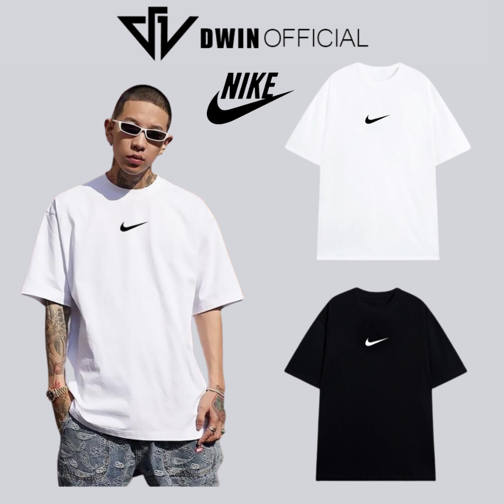 Áo thun nike nam nữ unisex áo phông nike thêu chính hãng cao cấp chất liệu cotton thoáng mát form rộng