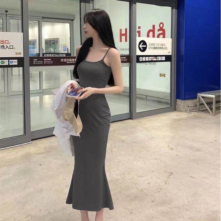Đầm Maxi Nữ Hai Dây, Dáng Dài 3 Màu Thun Tăm Lạnh Cực Tôn Dáng 3FASHION - D07