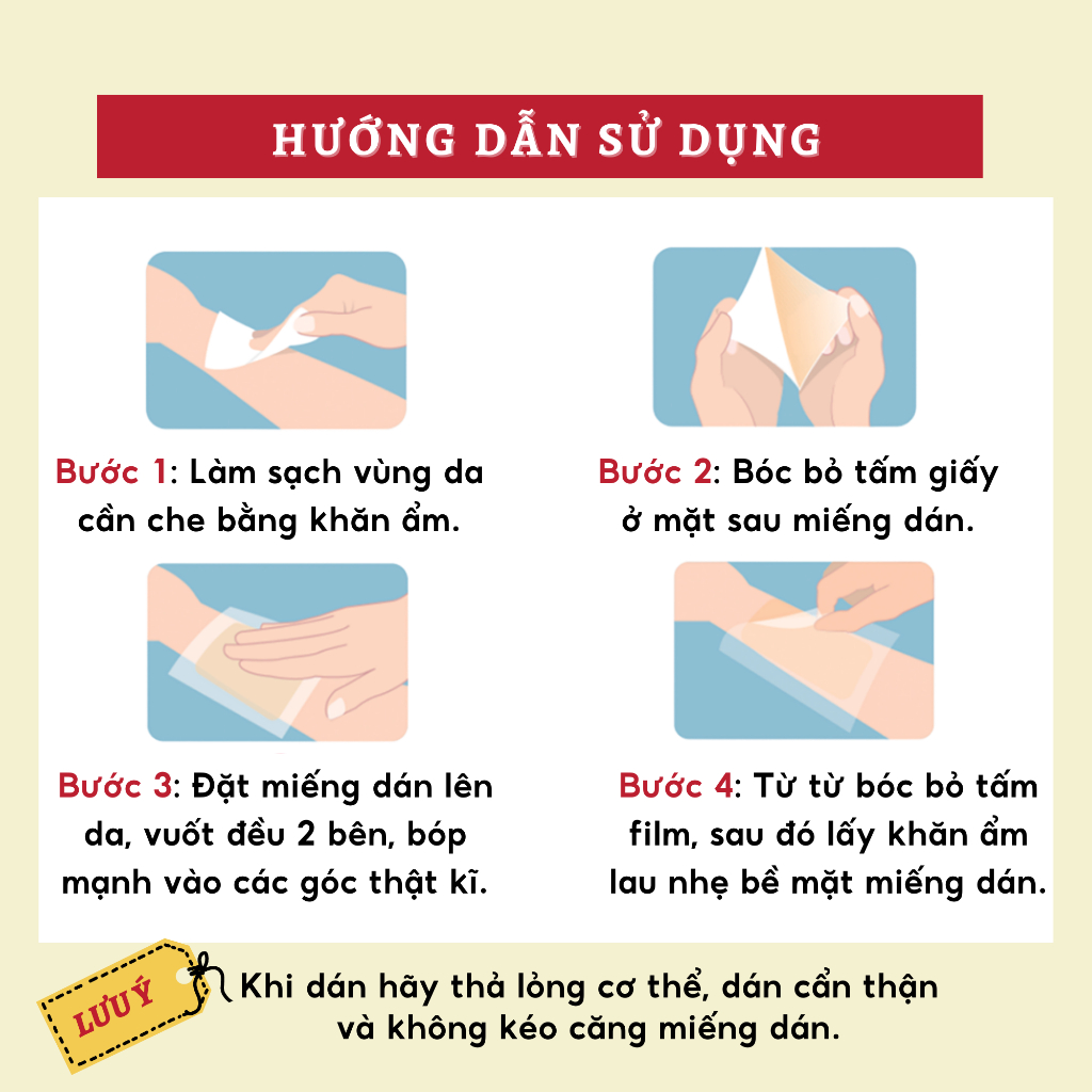 Miếng dán che hình xăm tạm thời Nhật Bản nhiều màu, nhiều size