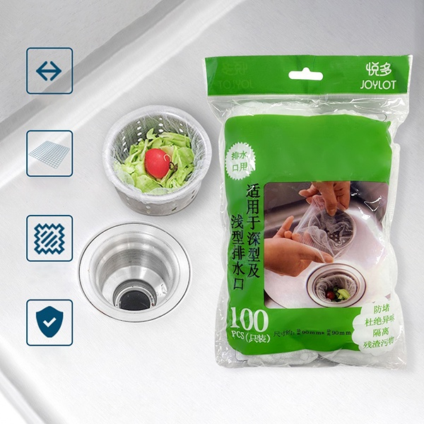 Túi Lọc Rác Bồn Rửa Chén Bát Thiết Kế Kiểu Lưới Siêu Dai. Đầu Có Chun Co Giãn Chống Tắc Nghẽn Ống