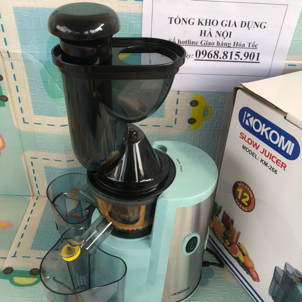 Máy Ép Chậm Công nghệ lạnh KOKOMI Mới nhất năm 2023 Siêu tốt Ép Rau Đồ Cứng Siêu Mạnh Công Suất Lớn Bảo hành 12 Tháng