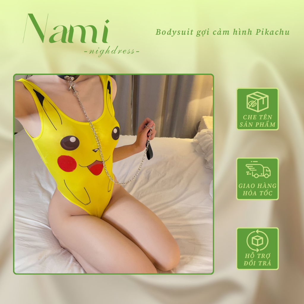 Body suit hình Pikachu Cosplay [CHE TÊN SẢN PHẨM]