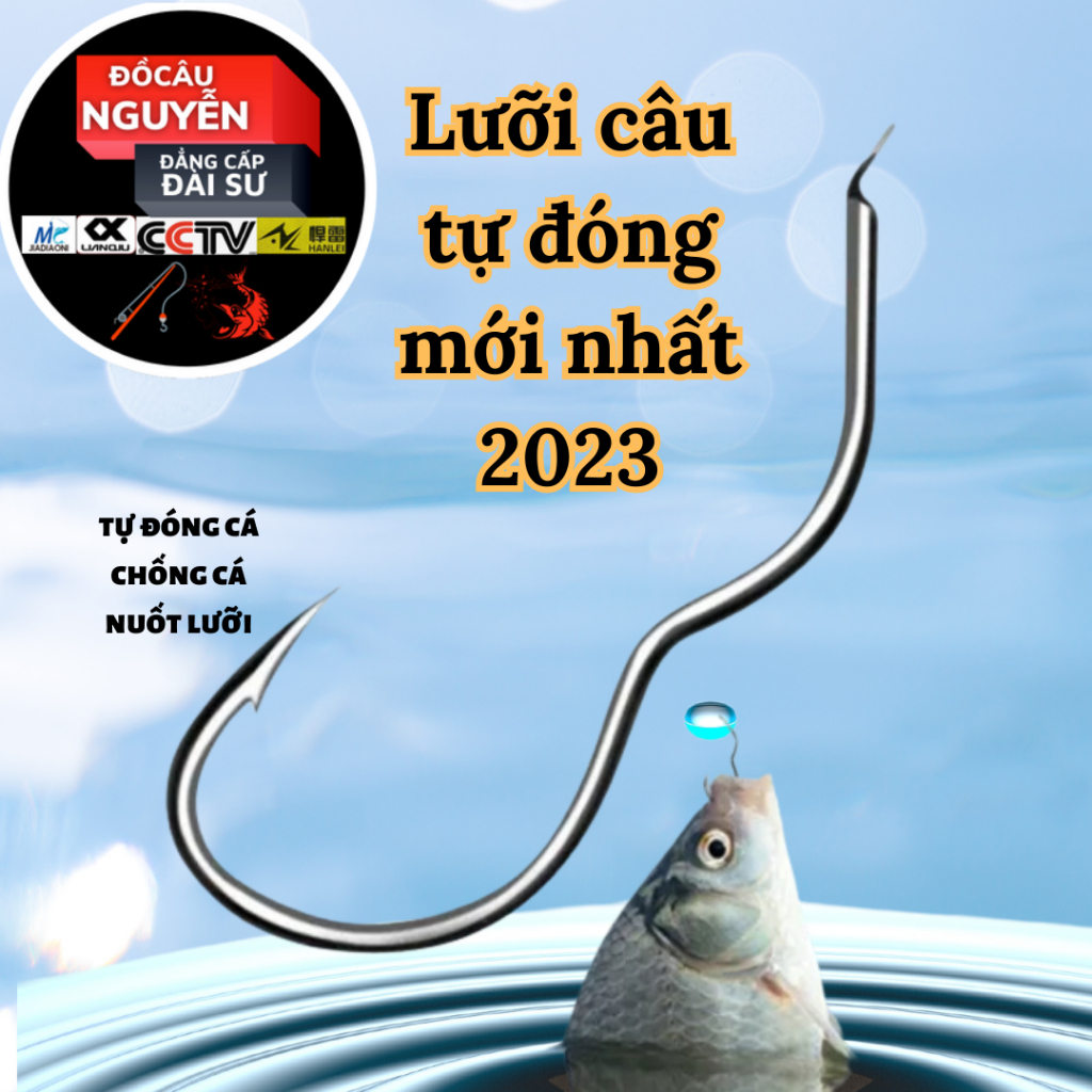 Lưỡi câu cá tự đóng , lưỡi câu ti tan mẫu mới nhất 2023