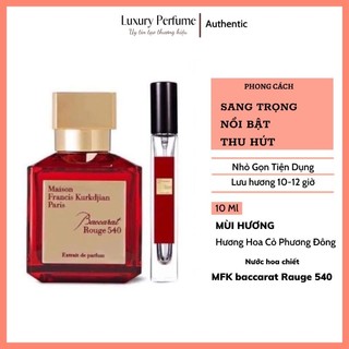 Nước hoa unisex nam nữ mfk baccarat rauge 540 edp hương hoa cỏ