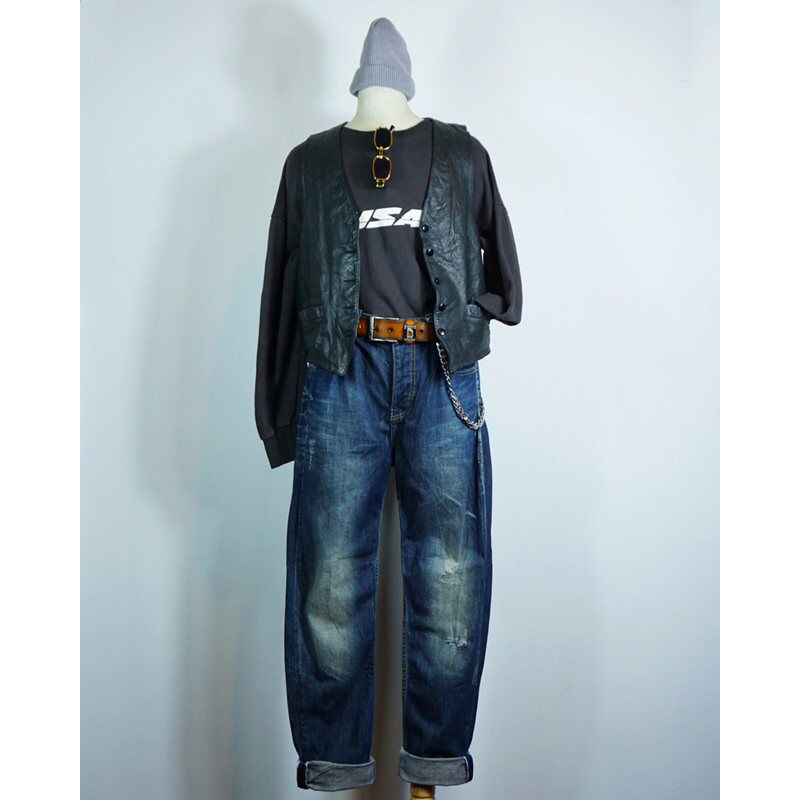 Vintage Set 👾 Set nam, Sweater, Gile da, 2hand, Quần Jean Nhật