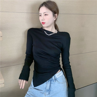 Áo thun nữ form rộng Guguno cotton cổ tròn in basic