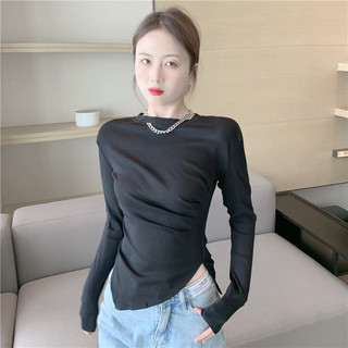 Áo thun nữ form rộng Guguno cotton cổ tròn in basic