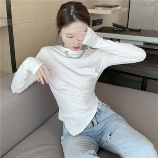 Áo thun nữ form rộng Guguno cotton cổ tròn in basic