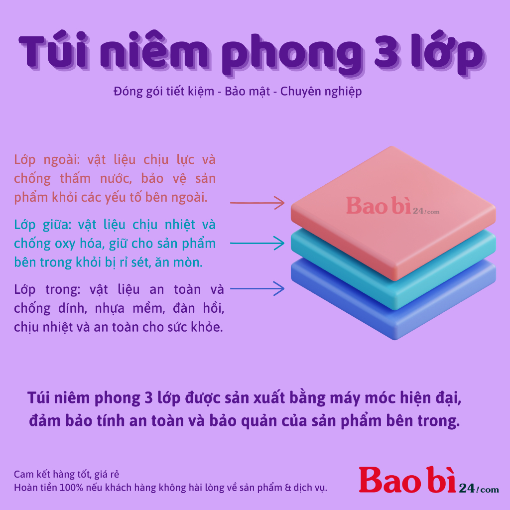 Túi đóng gói niêm phong 1kg - Bọc đóng hàng tự dính [Chuyên Nghiệp] - Baobi24