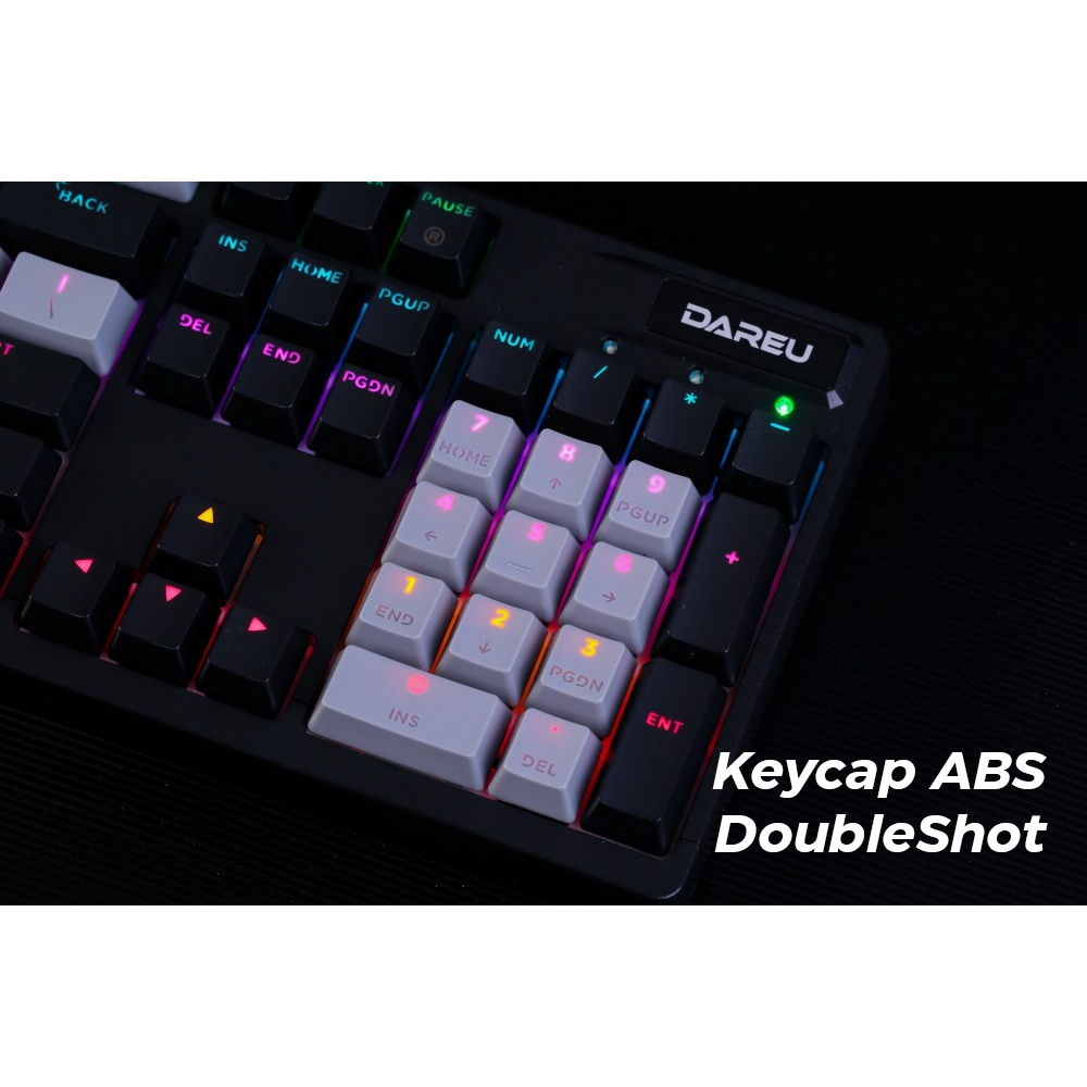 Bàn phím quang cơ Dareu EK1280X Black Grey Optical switch Keycap ABS Double shot 2 màu đẹp mắt