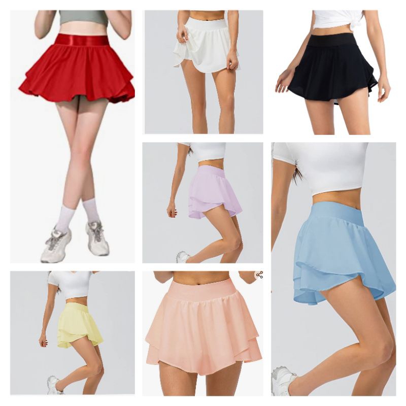 Chân váy 2 lớp tennis có lót quần vải voan sexy tươi trẻ cạp kéo khoá ôm khít eo thiết kế cao cấp có nhiêù mầu